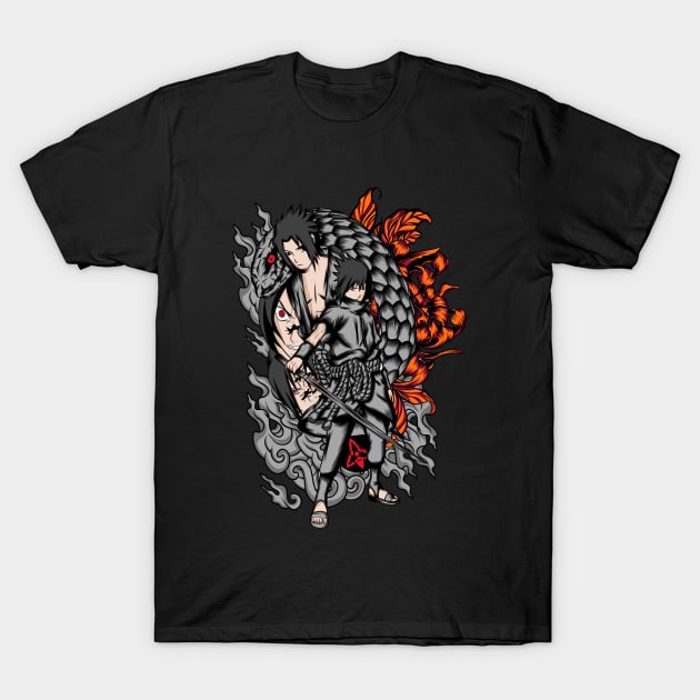 Sasuke uchiha T-Shirt by FIFTY CLOTH